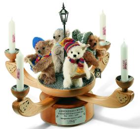 STEIFF LTD CHRISTMAS ADVENT CANDLE HOLDER w MUSIC BOX 